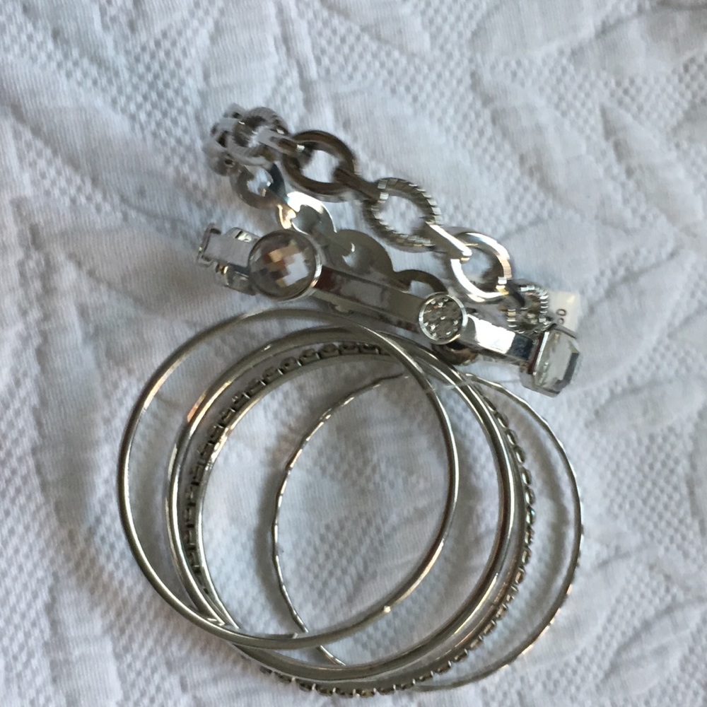 Macy’s Silver Multi-Bangle Set - Picture 4 of 6